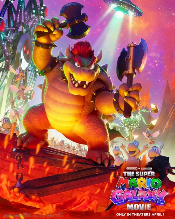 Bowser character poster — “He’s got an ax (or two) to grind.”